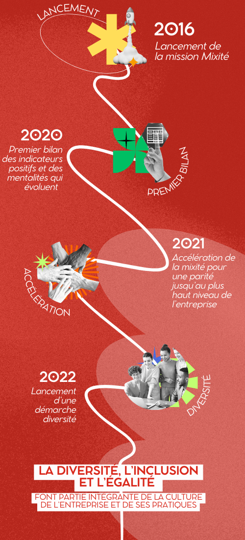 Infographie frise diversité